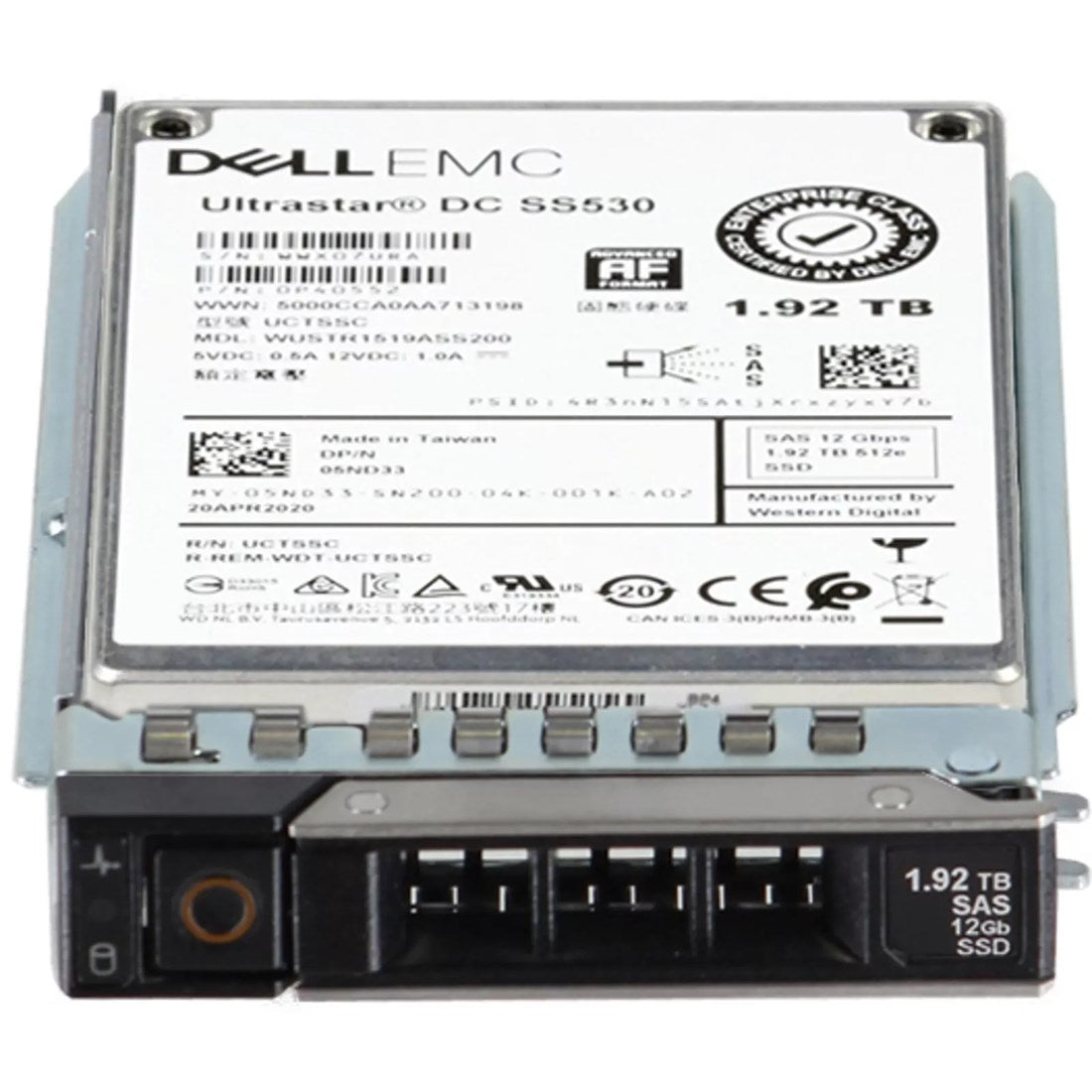 Dell 5ND33 1.92TB SAS 12Gbps Read Intensive 1DWPD 2.5Inch SSD