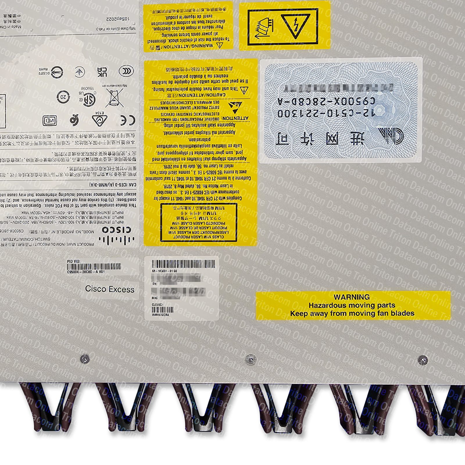 C9500X-28C8D-E - Cisco Catalyst 9500X Series Switch with 28 ports 100-Gigabit QSFP28, 8 ports 400-Gigabit QSFP28, Network Essentials licensing