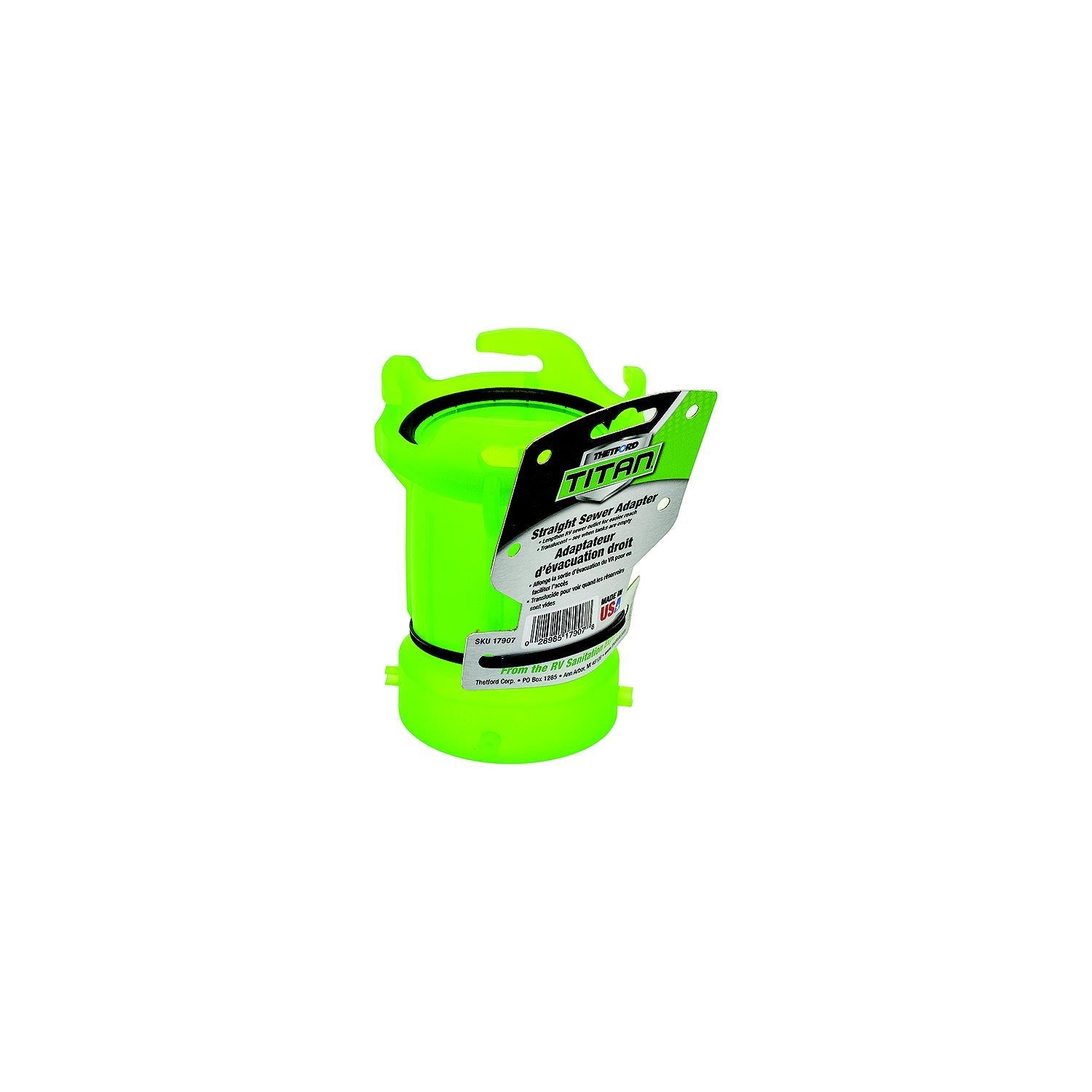 Thetford 17907 Titan Pemium RV Straight Sewer Adapter