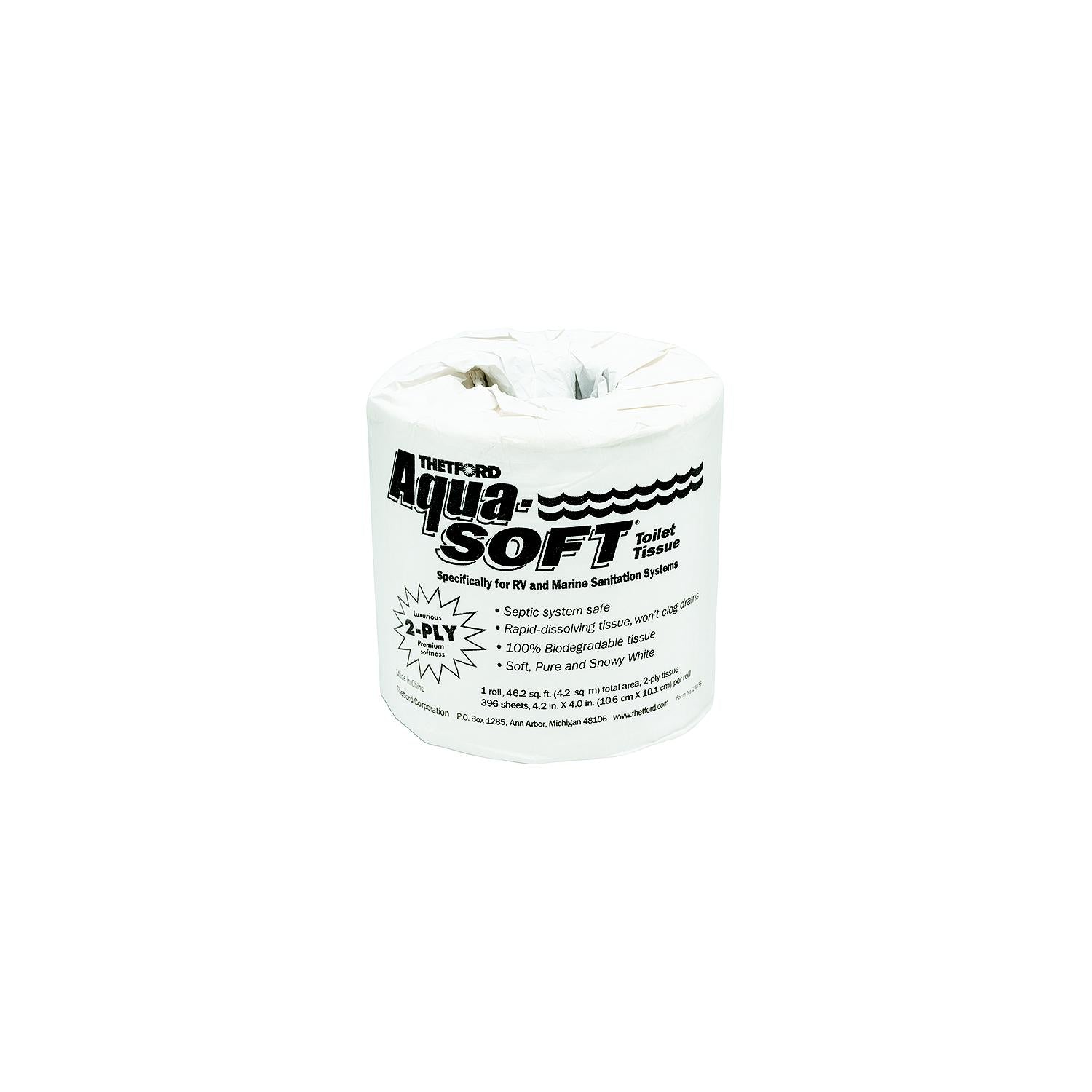 Thetford 24033 2-Ply Rapid-Dissolve Aqua-Soft Toilet Tissue-Toilet Paper, 48 Rolls/case