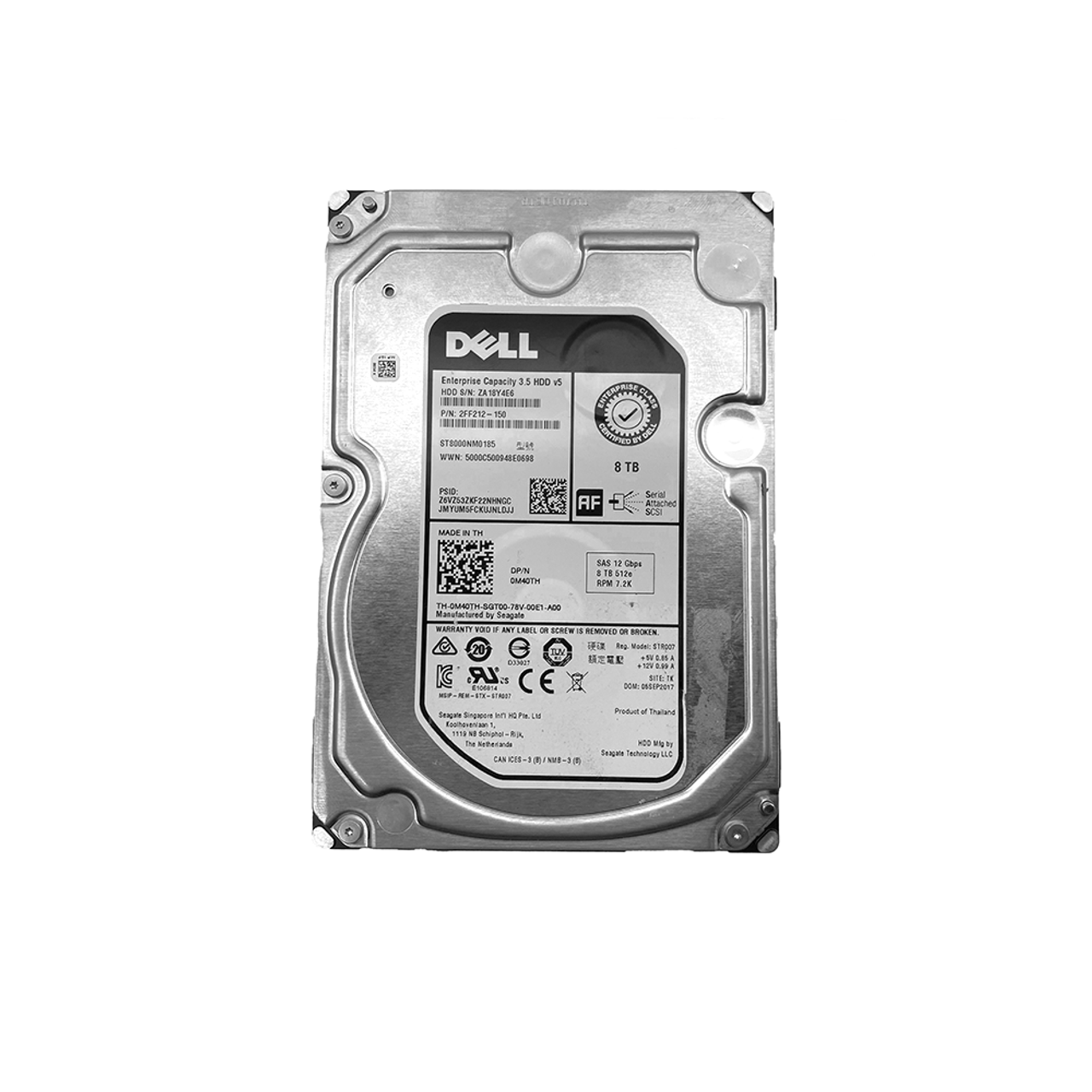 Dell - Seagate ST8000NM0185 2FF212-150 8TB SAS 7.2K 12GB/s 3.5" HDD - (M40TH
