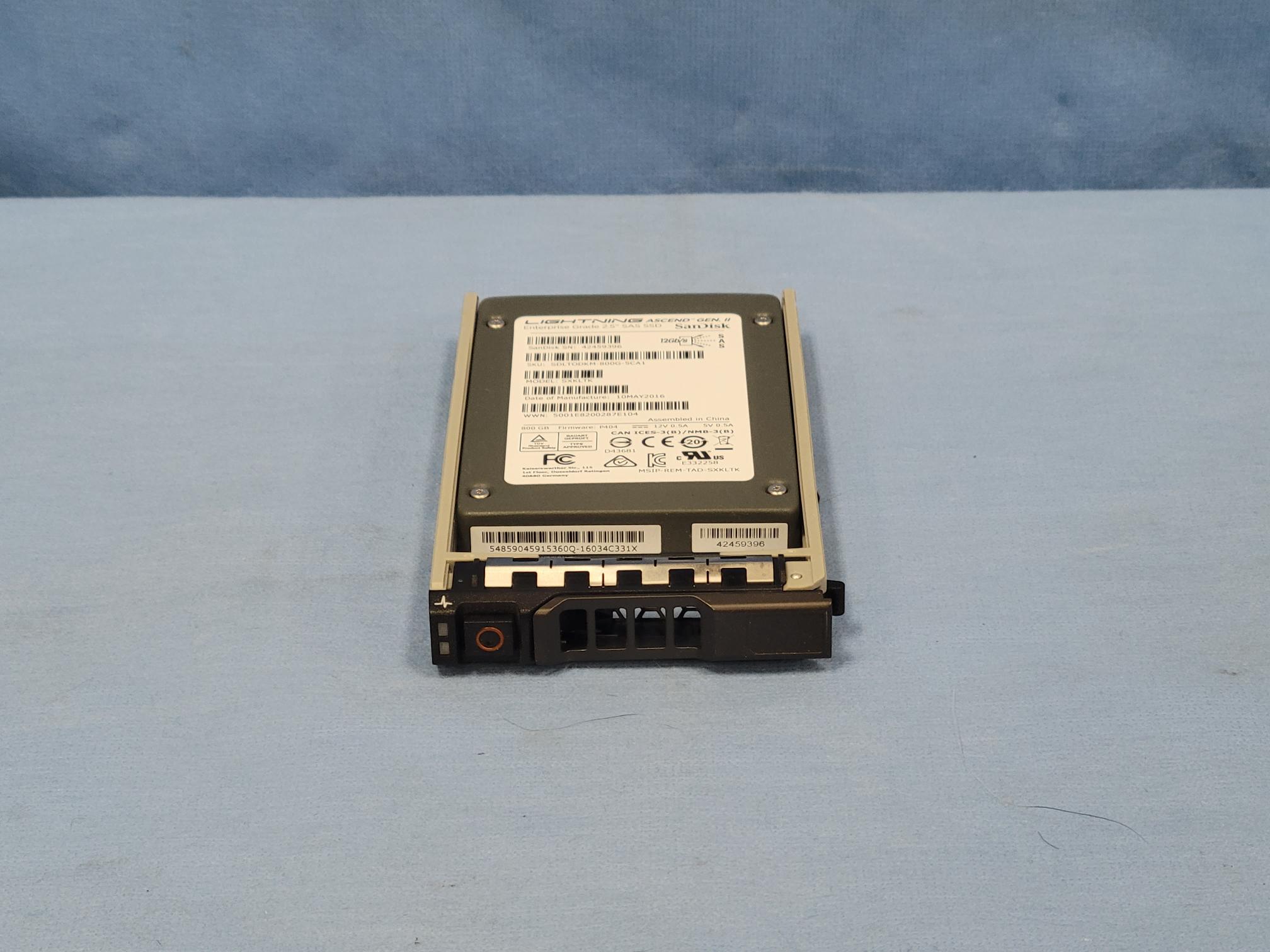 SanDisk Lightning 800GB 12Gb/s 2.5" SAS SSD - PN: SDLTODKM-800G-5CA1