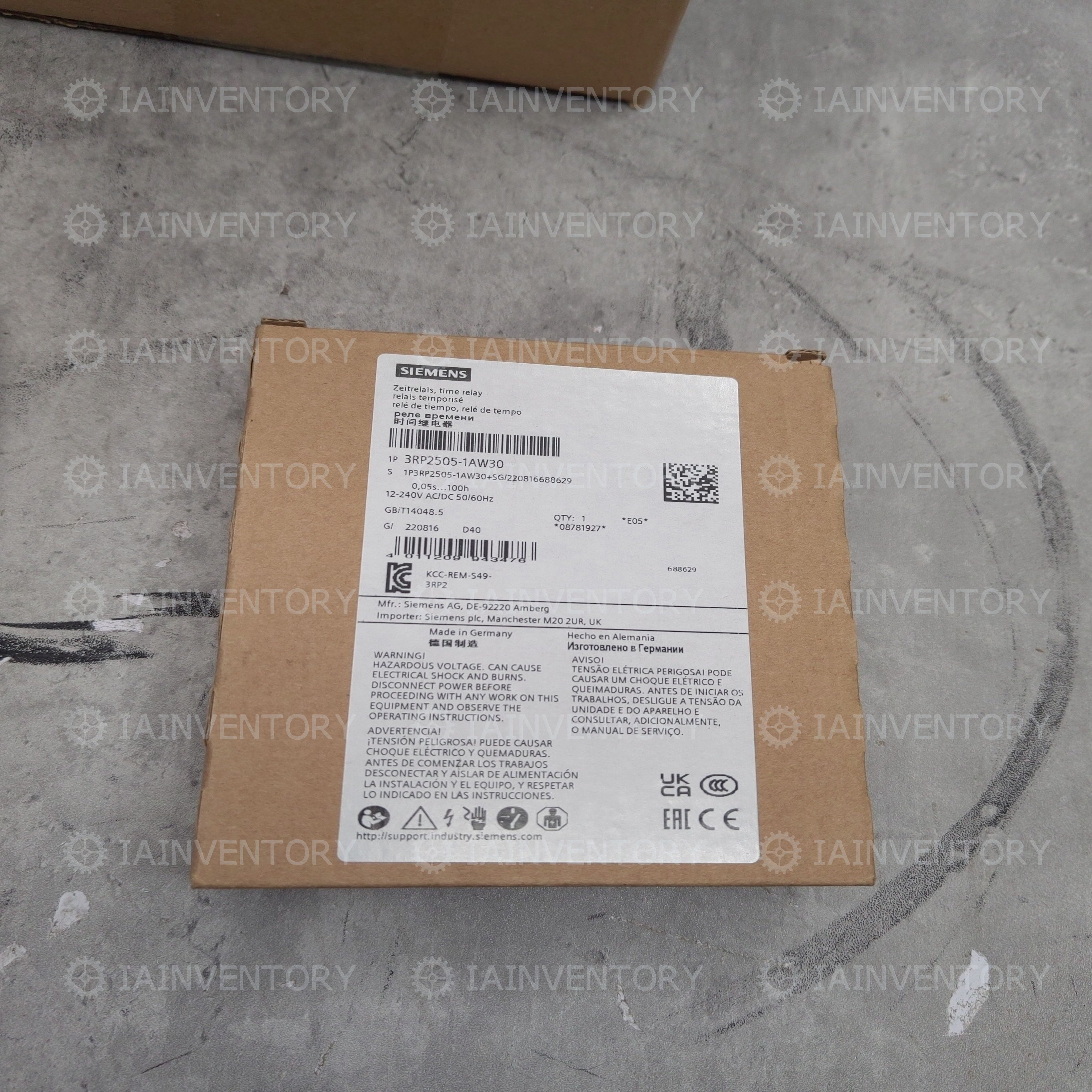 3RP2505-1AW30 SIEMENS 3RP2505-1AW30 Timing Relay Great Deal