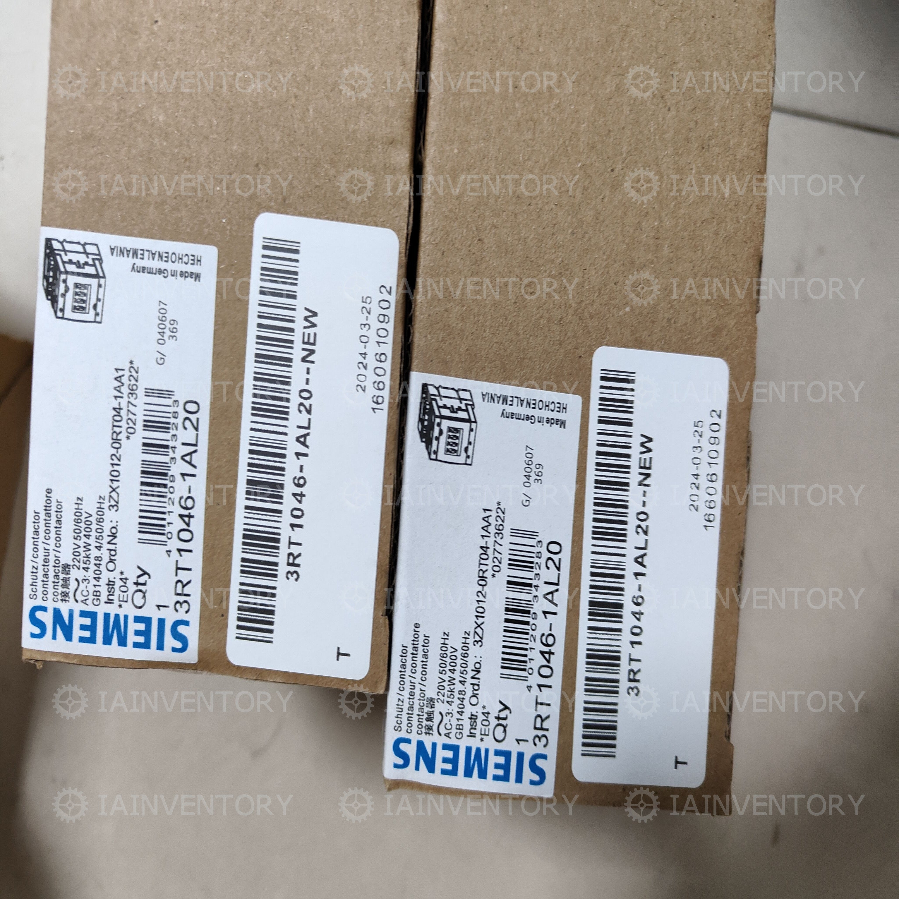 SIEMENS Contactor 3RT1046-1AL20 230VAC