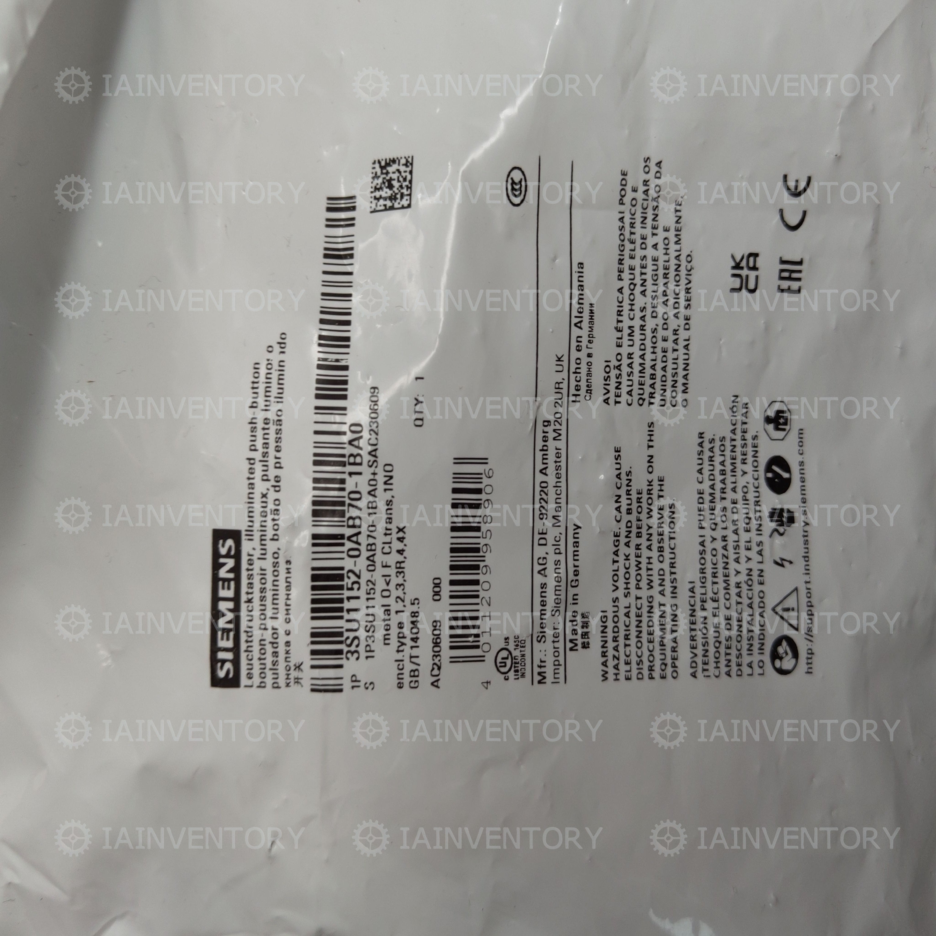 Siemens 3SU1152-0AB70-1BA0