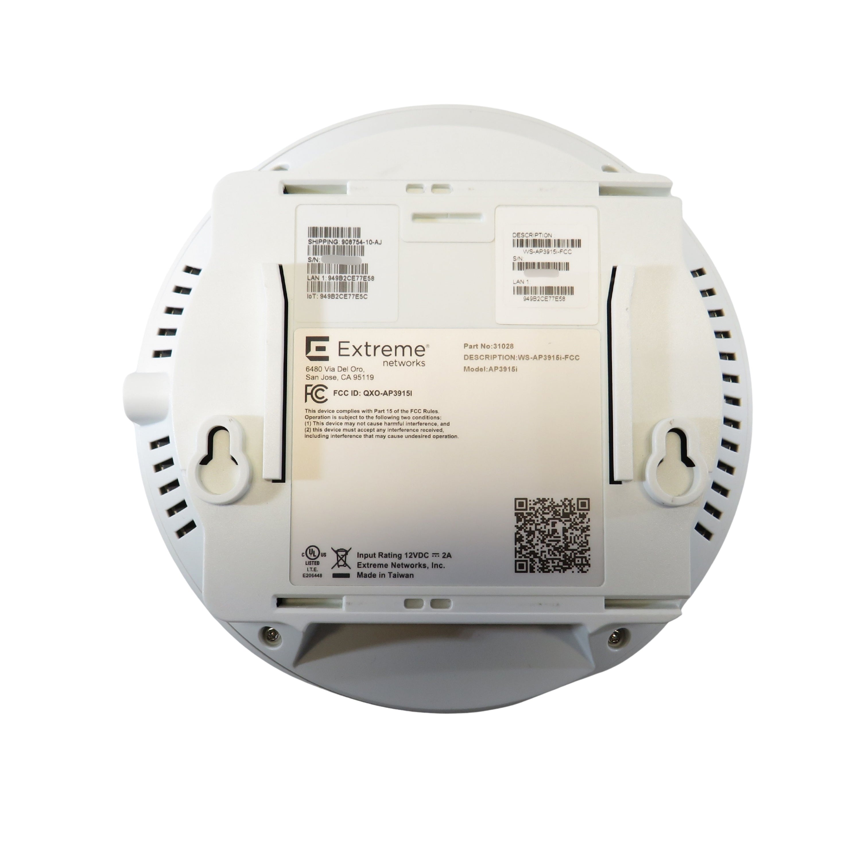 Extreme AP3915I 31028 Wireless 802.11 a/ac+b/ g/n Indoor Access Point w/ Mount (Refurbished)