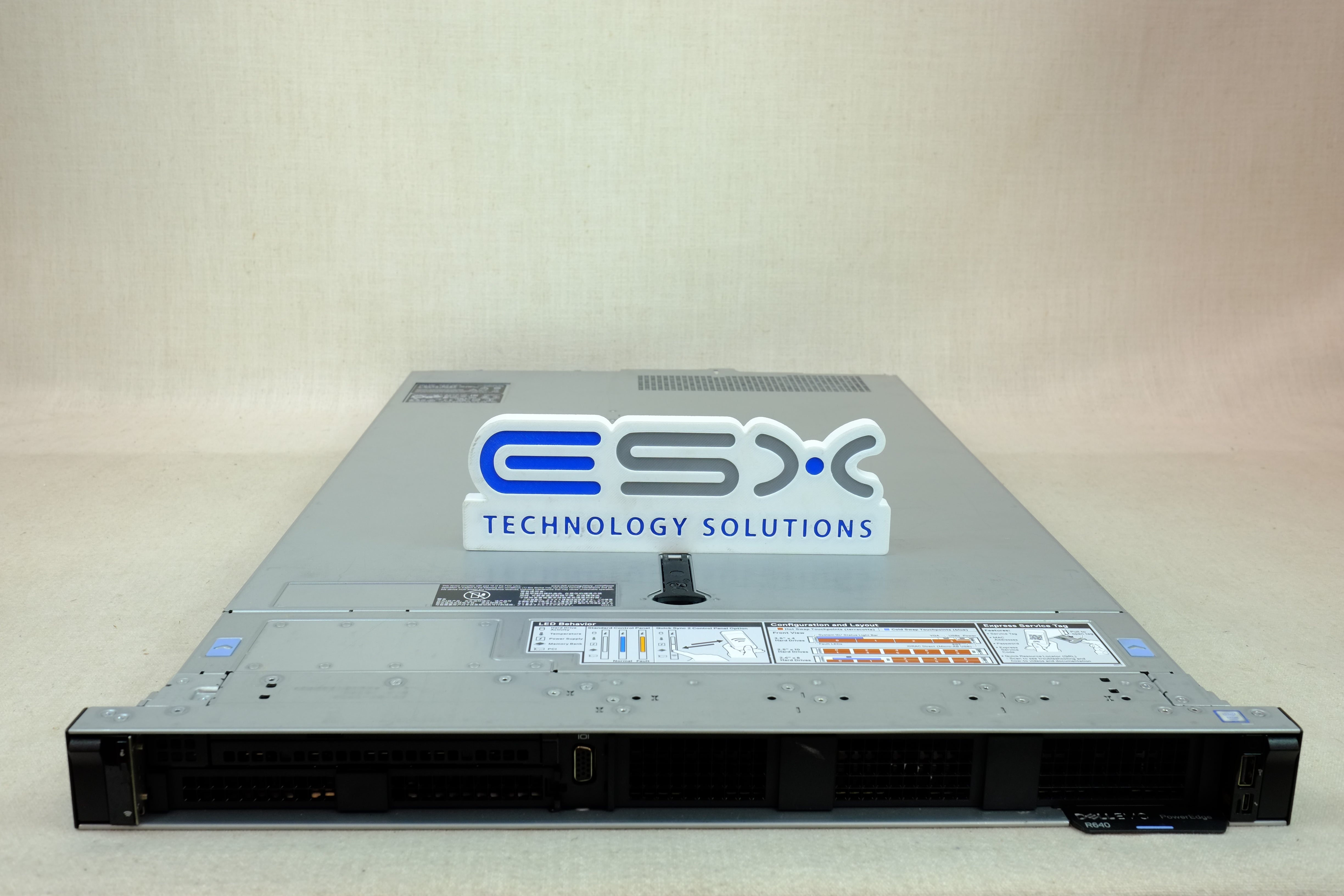 Dell PowerEdge R640 1U Diskless CTO Server – 2x Heatsink, 2x PSU, iDRAC Ent