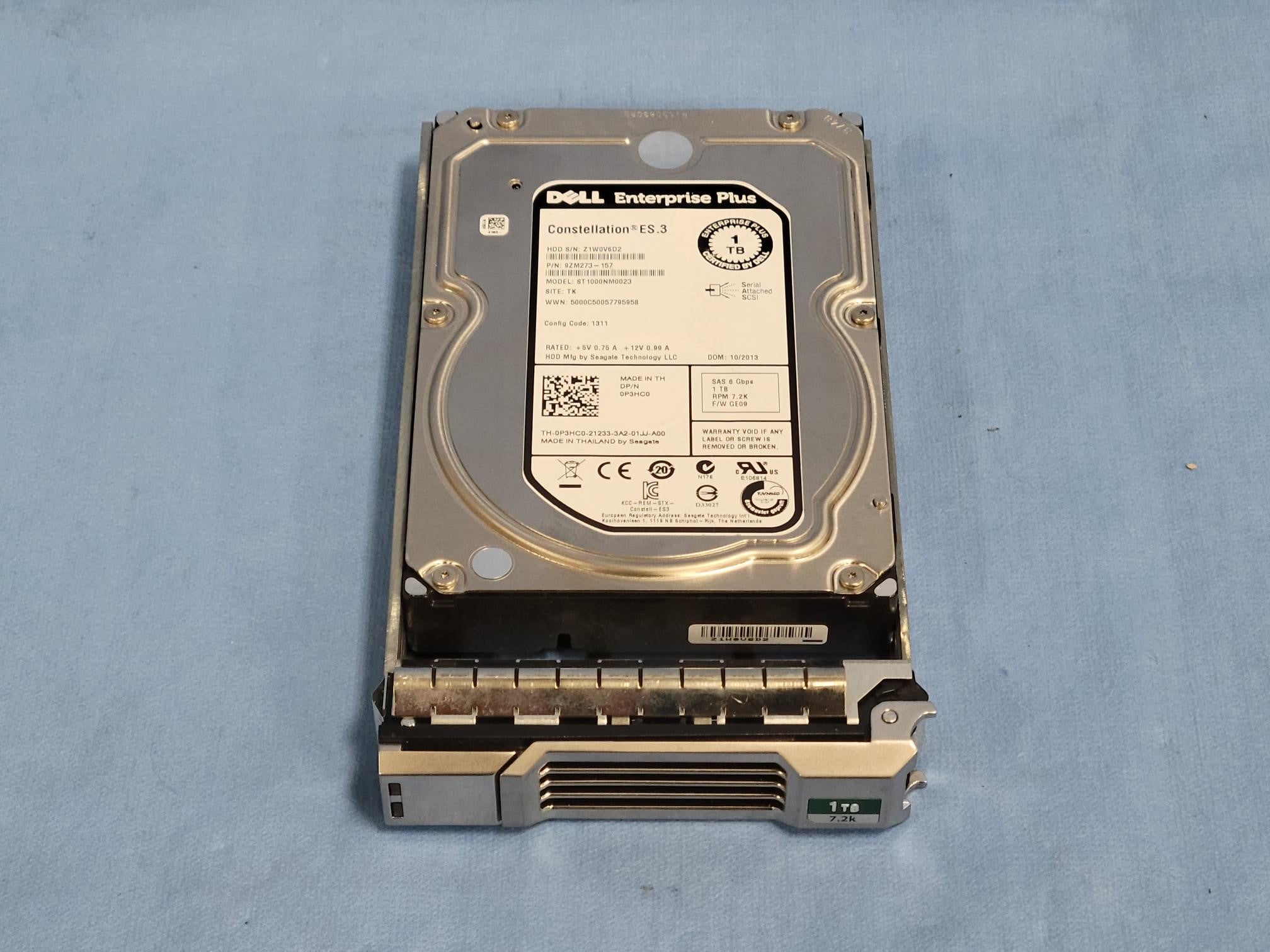 Dell P3HC0 EqualLogic 1TB SAS 7200rpm 3.5" 6G Hard Drive