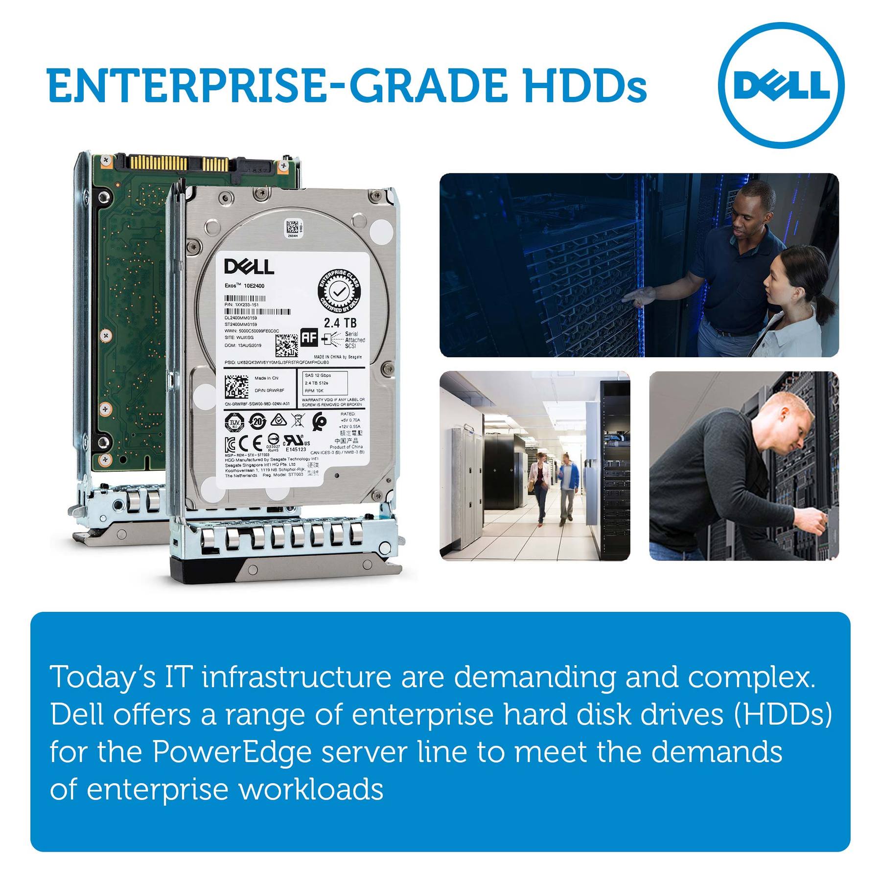 Dell G14 400-AVCD 2.4TB 10K RPM SAS 12Gb/s 512e 2.5" Hard Drive