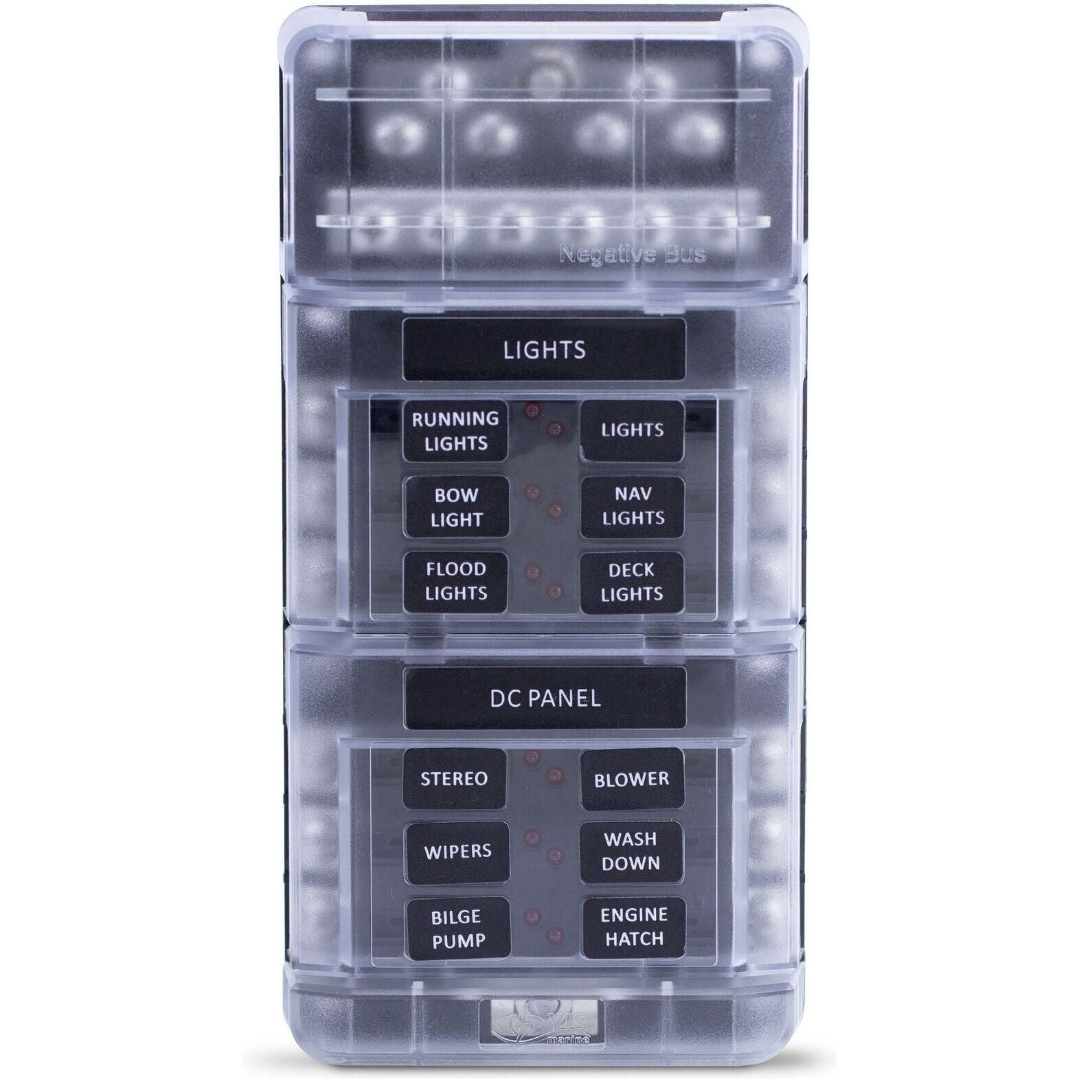 Sierra FS40840 408 Series Fuse Block W/bus Bar & Cover, 12-Gang