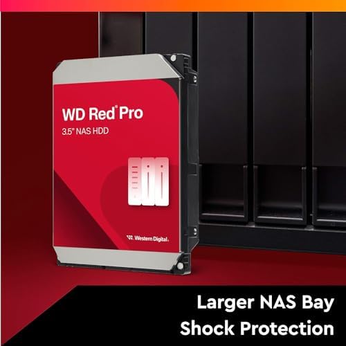 Western Digital 16TB WD Red Pro NAS Internal Hard Drive HDD - 7200 RPM, SATA 6 Gb/s, CMR, 512 MB Cache, 3.5" - WD161KFGX
