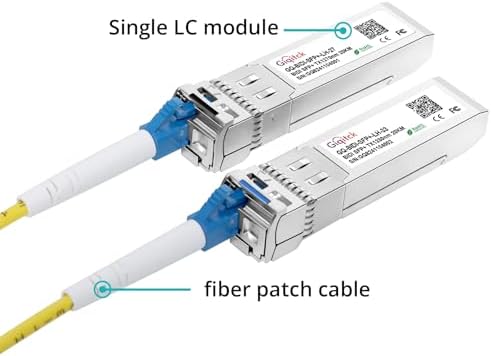 10GBASE-BX60-UD BiDi SFP+ Module, TX 1270nm/1330nm, RX 1330nm/1270nm, 60km DOM Simplex LC/UPC SMF Optical Transceiver Networking Mini Gbic for Dell GP-SFP-10GBX-U-60/ GP-SFP-10GBX-D-60