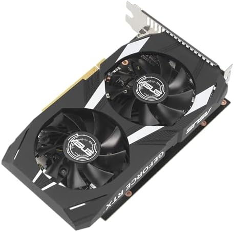 ASUS Dual NVIDIA GeForce RTX 3050 6GB OC Edition Gaming Graphics Card - PCIe 4.0, 6GB GDDR6 Memory, HDMI 2.1, DisplayPort 1.4a, 2-Slot Design, Axial-tech Fan Design, 0dB Technology, Steel Bracket