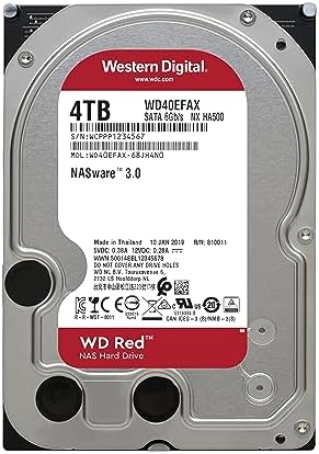Western Digital 2TB WD NAS Internal Hard Drive HDD - 5400 RPM, SATA 6 Gb/s, SMR, 256MB Cache, 3.5" - WD20EFAX, Red