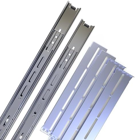 Rackmount Sliding Rails - Kit for 2U-8U Chassis (Adjustable 18" to 25" Depth 2 or 4 Post Mount Sliders for Server Case (Compatible with Any Standard Rack, Cabinet, Computer Enclosure Tupavco TP1821