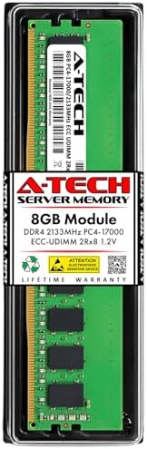 A-Tech Server 32GB Kit (2x16GB DDR4 2400MHz PC4-19200 ECC UDIMM 2Rx8 Dual Rank 1.2V ECC Unbuffered DIMM 288-Pin Server & Workstation RAM Memory Upgrade Modules (A-Tech Enterprise Series