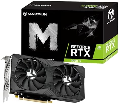 maxsun Graphics Card GeForce RTX 3060 Ti OC Edtion 8G Vidoe Gaming Computer Graphics Cards for Copmputer Gaming PC PCI Express 4.0 x16 HDMI 2.1 GPU (GDDR6 8G