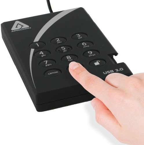 Apricorn 2TB Portable External Hard Drive & Aegis Secure Key 3Z 128GB 256-bit AES XTS Hardware Encrypted FIPS 140-2 Level 3 Validated Secure USB 3.0 Flash Drive (ASK3Z-128GB, Black
