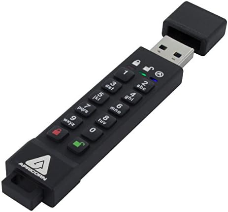 Apricorn 2TB Portable External Hard Drive & Aegis Secure Key 3Z 128GB 256-bit AES XTS Hardware Encrypted FIPS 140-2 Level 3 Validated Secure USB 3.0 Flash Drive (ASK3Z-128GB, Black