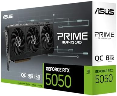 ASUS Dual NVIDIA GeForce RTX 3050 6GB OC Edition Gaming Graphics Card - PCIe 4.0, 6GB GDDR6 Memory, HDMI 2.1, DisplayPort 1.4a, 2-Slot Design, Axial-tech Fan Design, 0dB Technology, Steel Bracket