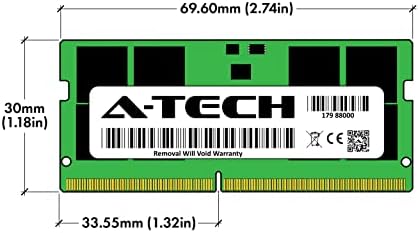 A-Tech 32GB Kit (2x16GB DDR5 4800MHz PC5-38400 CL40 SODIMM 1.1V Non-ECC Unbuffered SO-DIMM 262-Pin Laptop Computer RAM Memory Upgrade Modules