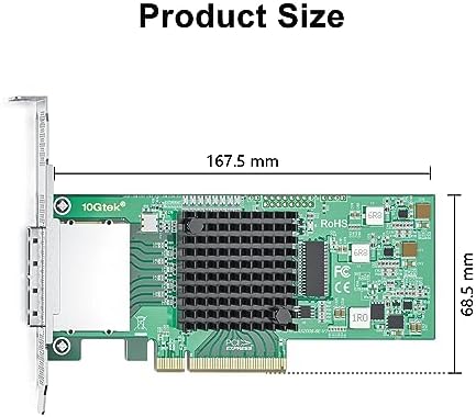 Fiber 12G Internal PCIe Controller Card, 8 Ports 12Gb/s SATA + SAS HBA Card, Broadcom's 3008 Chip, PCI Express 3.0 X8, 2X Mini SAS SFF-8643 Ports, Same as 9300-8I with Low Profile Bracket