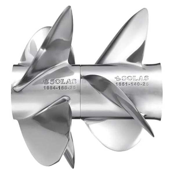 Solas Propeller 1654-160-21 Solas Dual Propeller for Mercruiser Bravo Three, SS, Front