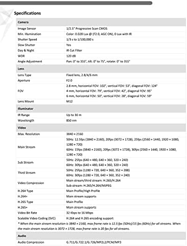 DS-2CD2183G2-I 4K 8MP AcuSense Vandal Fixed Dome POE IP Camera Outdoor, 2.8mm Wide Angle, 3-Axis, WDR, IP67, IK10
