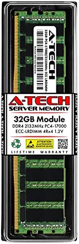 A-Tech 32GB RAM for Dell PowerEdge M830, R430, R440, R530, R540, R830, R840, T430, T630 | DDR4 2133MHz PC4-17000 ECC LRDIMM 4Rx4 Load Reduced Server Memory Upgrade