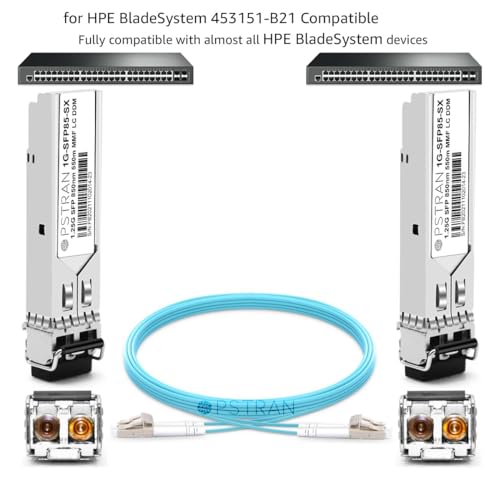 1000BASE-SX SFP Optical Transceiver Module Compatible with HPE Aruba J4858D J4858DCM JL745A Q8N53A ProCurve J4858C J4858B J4858A 850nm 550m DDM Duplex LC MMF 10pcs/Pack