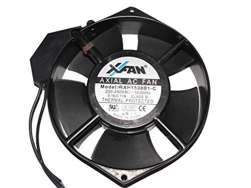 XFan 1538 RAH1538B1-C 220-240V 50/60Hz 0.16/0.17A 2Wire Class B,axial AC Fan