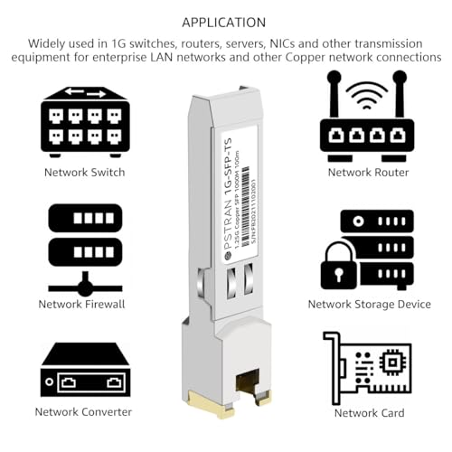 1000BASE-SX SFP Optical Transceiver Module Compatible with HPE Aruba J4858D J4858DCM JL745A Q8N53A ProCurve J4858C J4858B J4858A 850nm 550m DDM Duplex LC MMF 10pcs/Pack