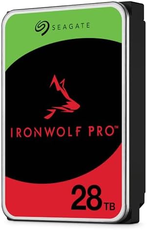 Seagate IronWolf Pro, 16 TB, Enterprise NAS Internal HDD –CMR 3.5 Inch, SATA 6 Gb/s, 7,200 RPM, 256 MB Cache for RAID Network Attached Storage (ST16000NT001
