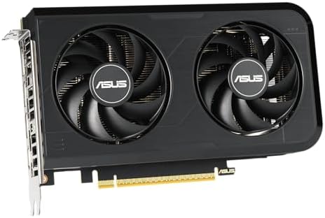 ASUS Dual NVIDIA GeForce RTX 3050 6GB OC Edition Gaming Graphics Card - PCIe 4.0, 6GB GDDR6 Memory, HDMI 2.1, DisplayPort 1.4a, 2-Slot Design, Axial-tech Fan Design, 0dB Technology, Steel Bracket