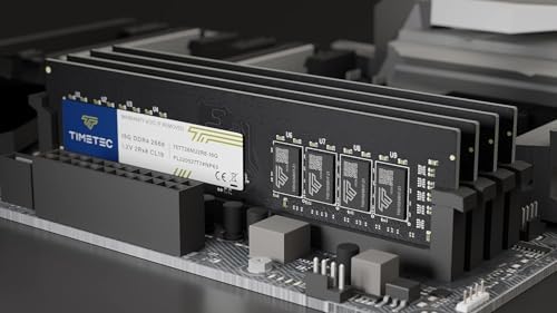 Timetec Premium 32GB KIT(2x16GB DDR4 2666MHz PC4-21300 Non-ECC Unbuffered 1.2V CL19 2Rx8288 Pin UDIMM Desktop Memory RAM(32GB KIT(2x16GB