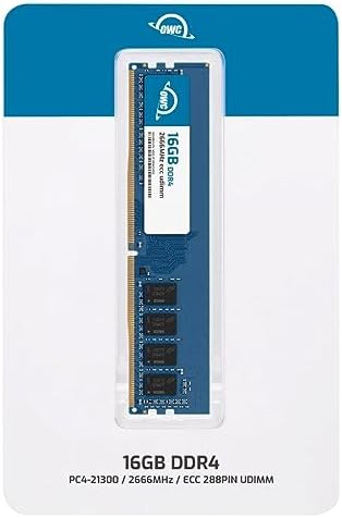 OWC 32GB (2x16GB DDR4 2666MHz PC4-21300 CL19 2RX8 ECC Unbuffered UDIMM 1.2V 288-pin Workstation Server Memory RAM