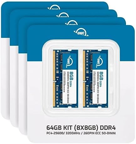 64GB (2x32GB DDR4 3200MHz PC4-25600 CL22 2RX8 ECC Unbuffered SODIMM 1.2V 260-pin Laptop Memory RAM