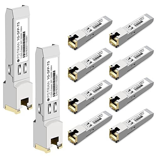 1000BASE-SX SFP Optical Transceiver Module Compatible with HPE Aruba J4858D J4858DCM JL745A Q8N53A ProCurve J4858C J4858B J4858A 850nm 550m DDM Duplex LC MMF 10pcs/Pack