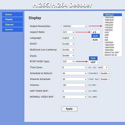H.265 H.264 HD Video Audio Decoder IP Camera Decoder HTTP RTSP M3U8 RTMP UDP Unitcast to HDMI AV RCA Decoder for Advertisement Display, Decoding Video Encoder, Decoding IP Camera