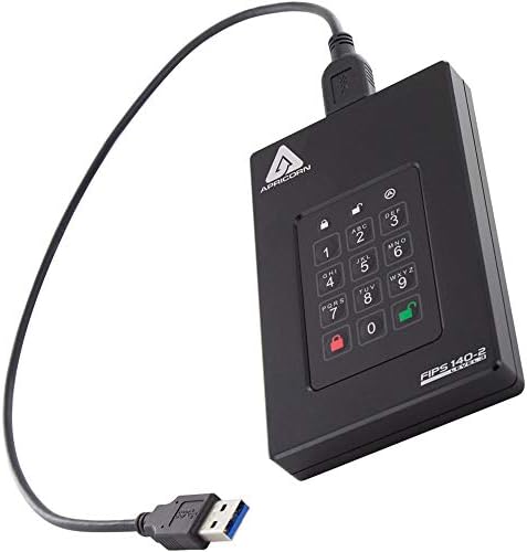 Apricorn 4TB Aegis Fortress L3 FIPS Level 3 USB 3.0 Hardware Encrypted Portable Drive Bundle with 2TB Aegis Padlock USB 3.0 256-Bit AES XTS Hardware Encrypted Portable External Hard Drive