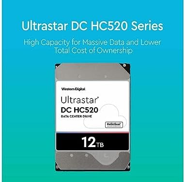 HGST WD Ultrastar DC HC520 HUH721212AL4200 12TB HDD 7200 RPM SAS 12Gb/s Interface 4Kn ISE 3.5-Inch Helium Data Center Enterprise Internal Hard Disk Drive, Model: 0F29560