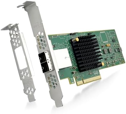PCIe 3.0 x8 12G External SAS/SATA HBA RAID Controller Card, Broadcom 3008 Chip, Compatible with LSI 9300-8E, Mini SAS HD (SFF-8644 Connector, for Server/Storage Expansion
