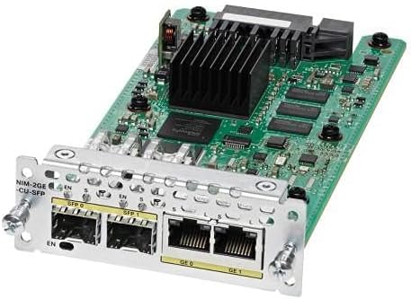 Cisco NIM-2GE-CU-SFP 2-Port Gigabit Ethernet Dual-Mode GE/SFP Module (Renewed