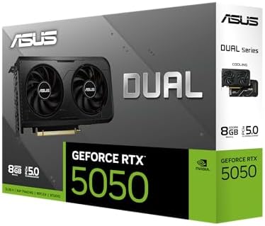 ASUS Dual NVIDIA GeForce RTX 3050 6GB OC Edition Gaming Graphics Card - PCIe 4.0, 6GB GDDR6 Memory, HDMI 2.1, DisplayPort 1.4a, 2-Slot Design, Axial-tech Fan Design, 0dB Technology, Steel Bracket