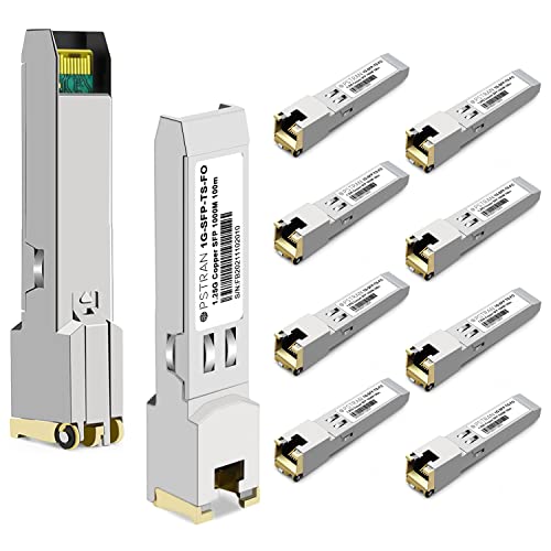 1000BASE-SX SFP Optical Transceiver Module Compatible with HPE Aruba J4858D J4858DCM JL745A Q8N53A ProCurve J4858C J4858B J4858A 850nm 550m DDM Duplex LC MMF 10pcs/Pack