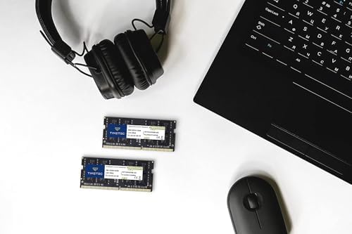 Timetec 16GB DDR4 3200MHz (or 2933MHz or 2666MHz PC4-25600 Non-ECC Unbuffered 1.2V CL22 2Rx8 Dual Rank 260 Pin SODIMM Laptop Notebook PC Computer Memory RAM Module Upgrade