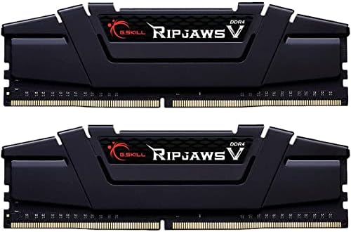 G.SKILL RipjawsV Series DDR4 RAM (XMP 64GB (2x32GB 3200MT/s CL16-18-18-38 1.35V Intel AMD Desktop Computer Memory U-DIMM - Black (F4-3200C16D-64GVK