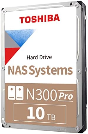 Toshiba N300 16TB NAS 3.5-Inch Internal Hard Drive - CMR SATA 6 GB/s 7200 RPM 512 MB Cache - HDWG51GXZSTA