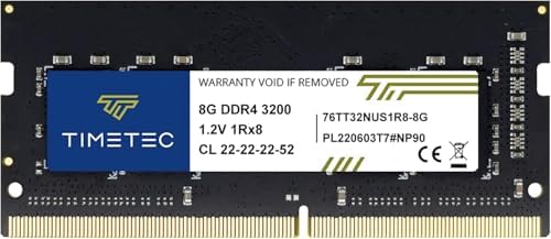 Timetec 16GB DDR4 3200MHz (or 2933MHz or 2666MHz PC4-25600 Non-ECC Unbuffered 1.2V CL22 2Rx8 Dual Rank 260 Pin SODIMM Laptop Notebook PC Computer Memory RAM Module Upgrade
