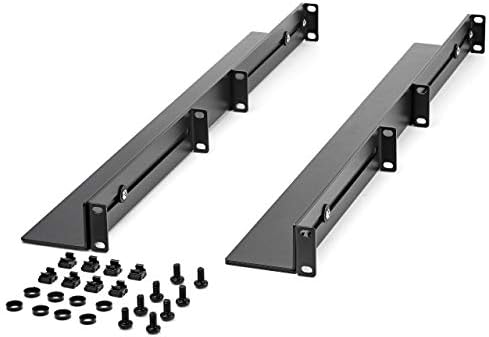 1U 19 inch Server Rack Rails - 24-36 inch Adjustable Depth - Universal 4 Post Rack Mount Rails - Network Equipment/Server/UPS Mounting Rail Kit HPE ProLiant Dell PowerEdge (UNIRAILS1UB